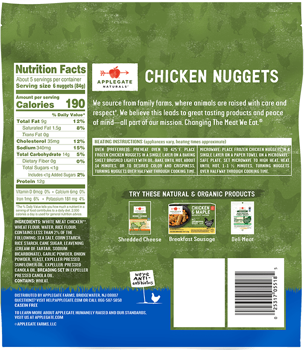 Products Breaded Chicken Natural Chicken Nuggets in a Family Size
